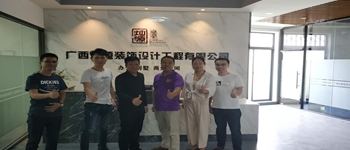 南寧裝飾公司-燦源裝飾  ：金生水公司網(wǎng)銷部成員來(lái)我司交流