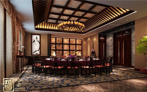 中式餐廳設(shè)計效果圖