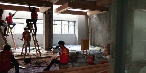 晉級托管南寧培訓學校裝修施工現(xiàn)場