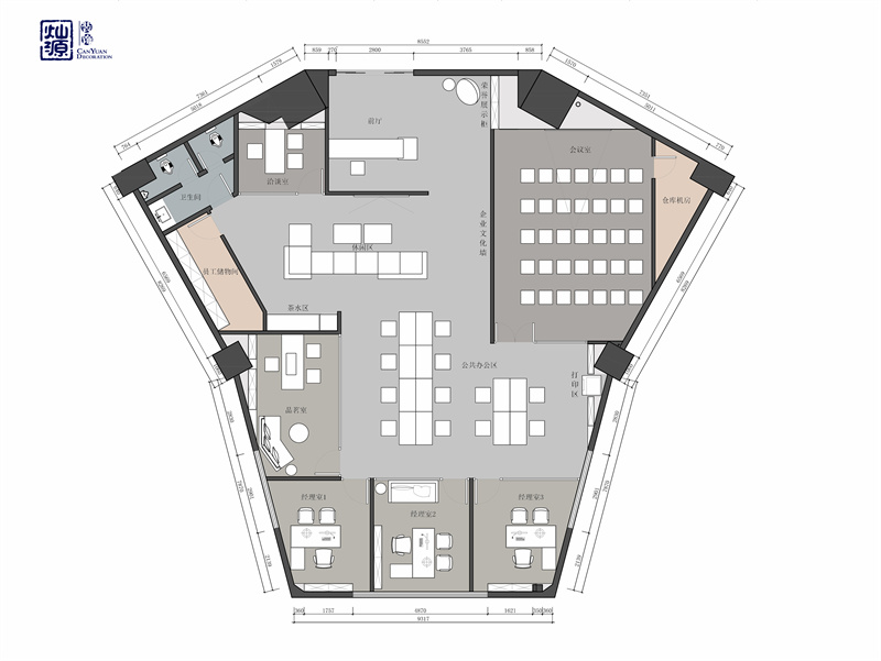 南寧工裝裝修公司&mdash;燦源裝飾設(shè)計(jì)平面圖