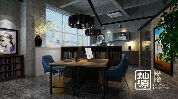 工業(yè)風(fēng)辦公室裝修效果圖&mdash;燦源裝飾