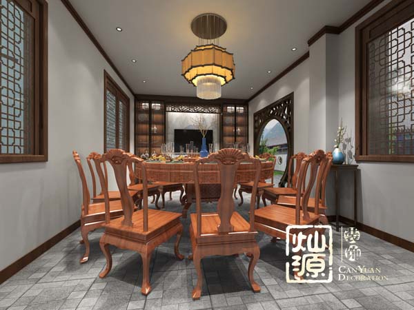 四合院別墅設(shè)計書房實景圖