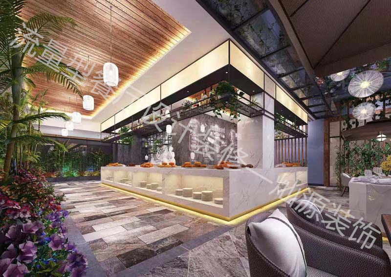 “為人氣加分！原始美感+精算成本”——水泥工業(yè)風(fēng)餐廳設(shè)計裝修效果圖-燦源裝飾