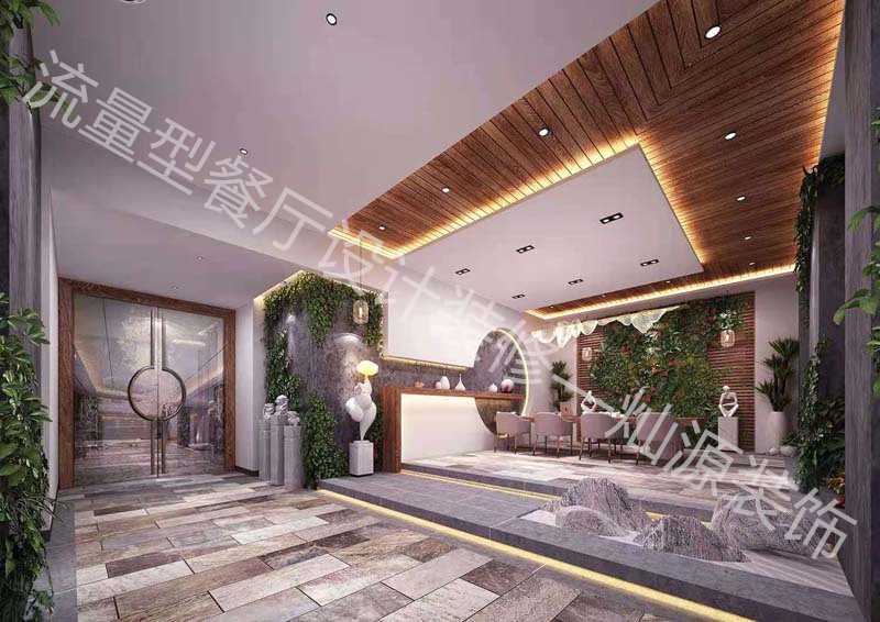 水泥工業(yè)風(fēng)餐廳設(shè)計裝修效果圖&mdash;燦源裝飾