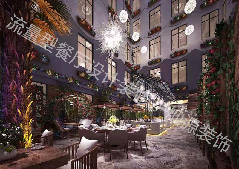 水泥工業(yè)風(fēng)餐廳設(shè)計裝修效果圖&mdash;燦源裝飾