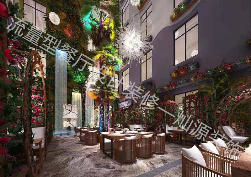 水泥工業(yè)風(fēng)餐廳設(shè)計裝修效果圖&mdash;燦源裝飾